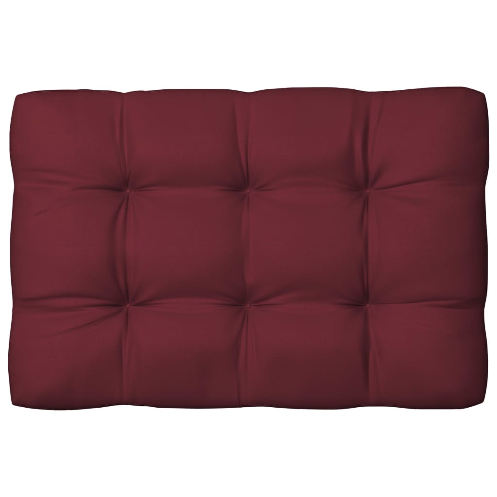 vidaXL Палетни възглавници за диван, 7 бр, виненочервени