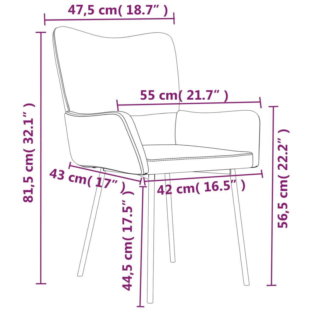 vidaXL Трапезни столове, 2 бр, виненочервени, кадифе