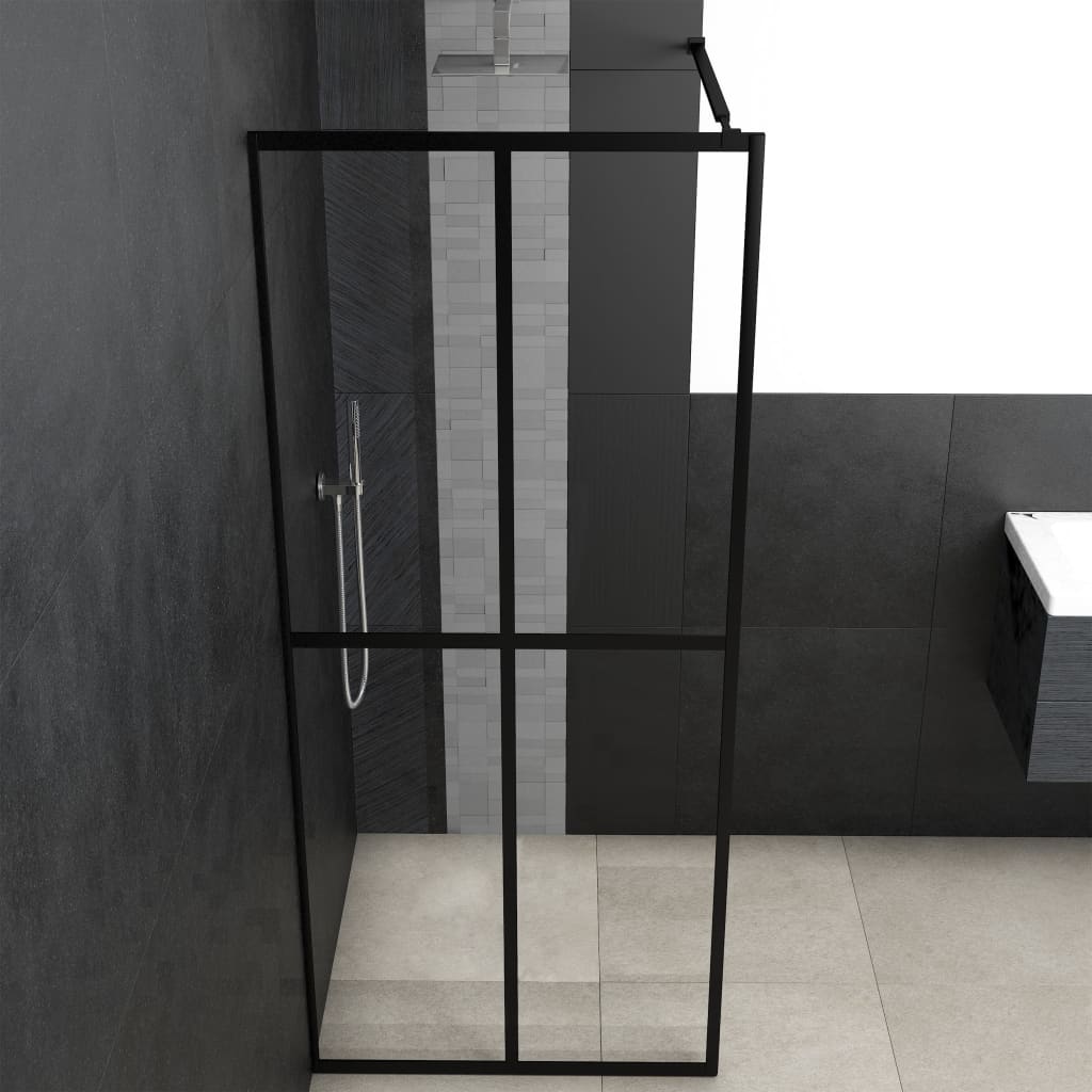 vidaXL Параван за баня, прозрачно закалено стъкло, 118x190 см