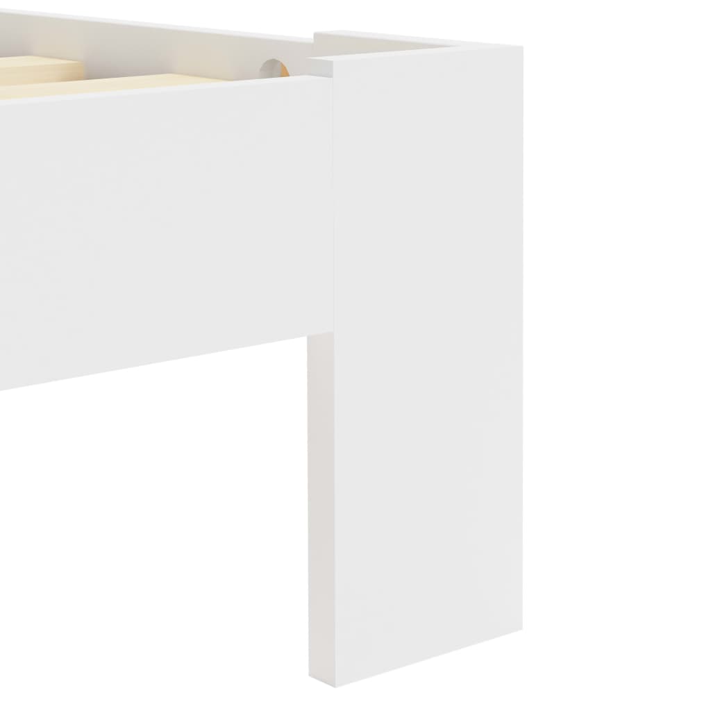 vidaXL Рамка за легло, бяла, бор масив, 180х200 см