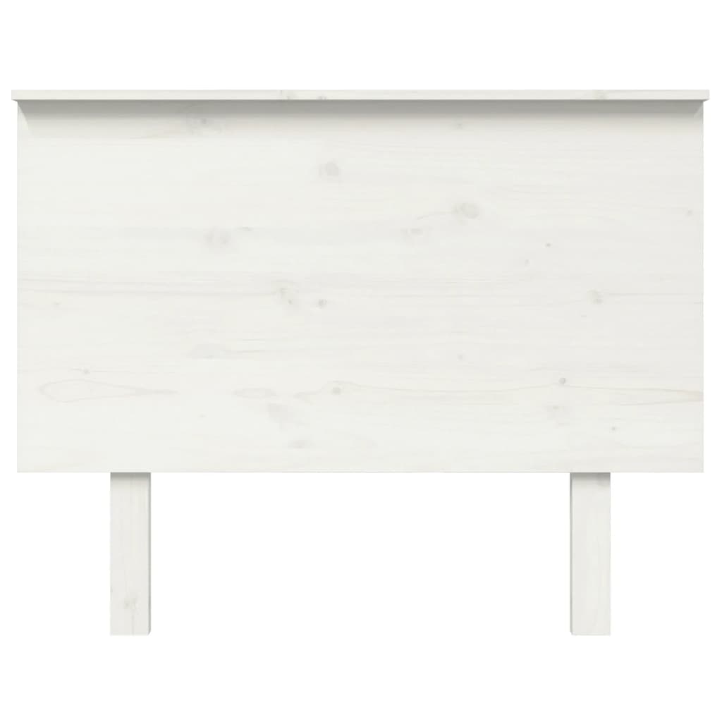 vidaXL Горна табла за легло, бяла, 104x6x82,5 см, бор масив