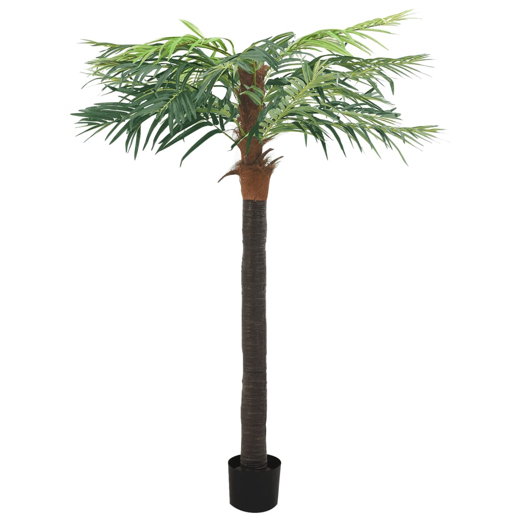 vidaXL Изкуствена финикова палма със саксия, 215 см, зелена