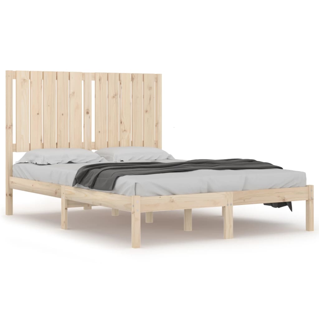 vidaXL Рамка за легло, бор дърво масив, 120х200 см
