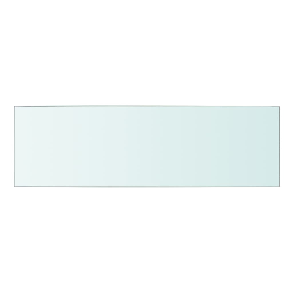 vidaXL Плоча за рафт, прозрачно стъкло, 50 x 15 см