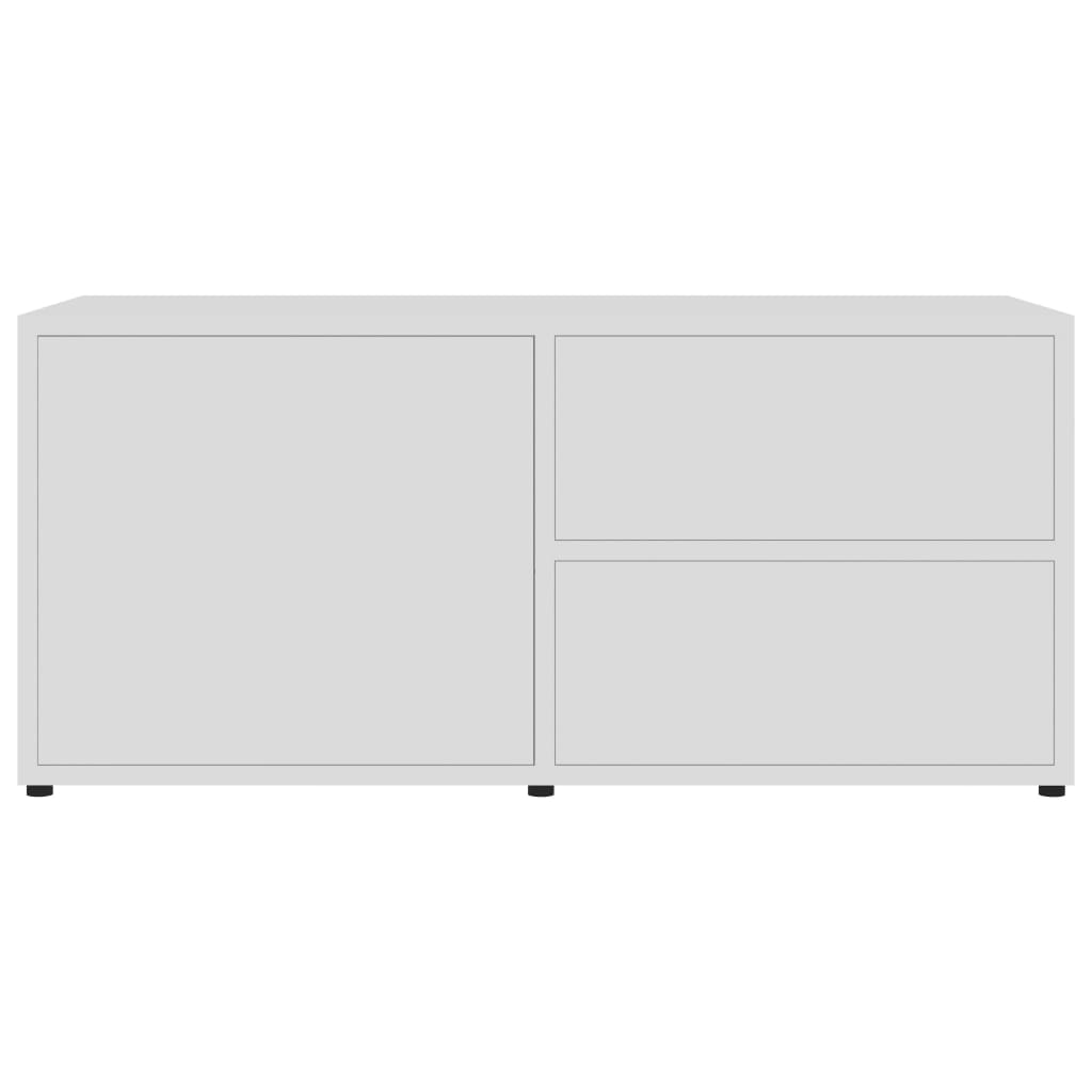vidaXL ТВ шкаф, бял, 80x34x36 см, ПДЧ