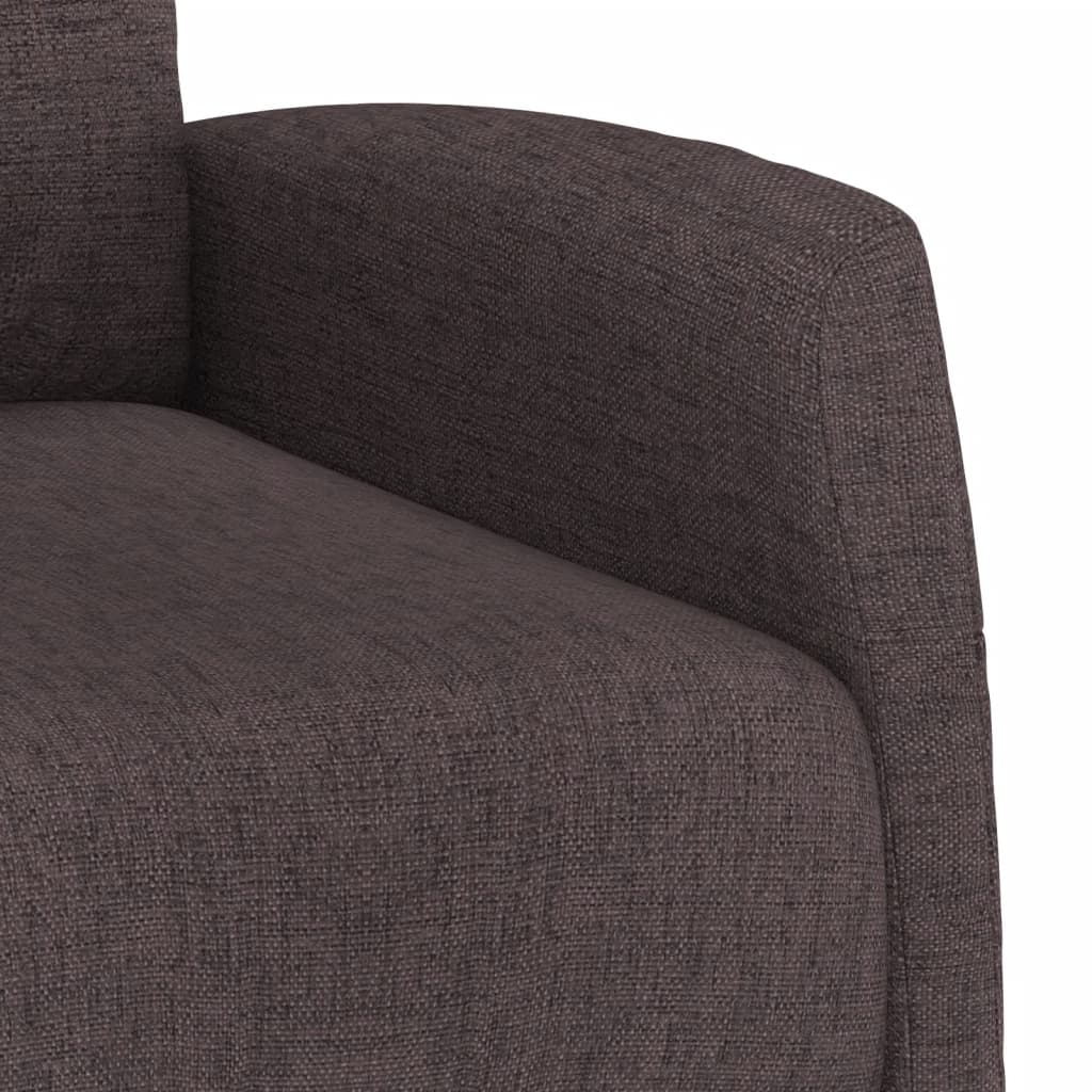 vidaXL Изправящ стол, тъмнокафяв, текстил
