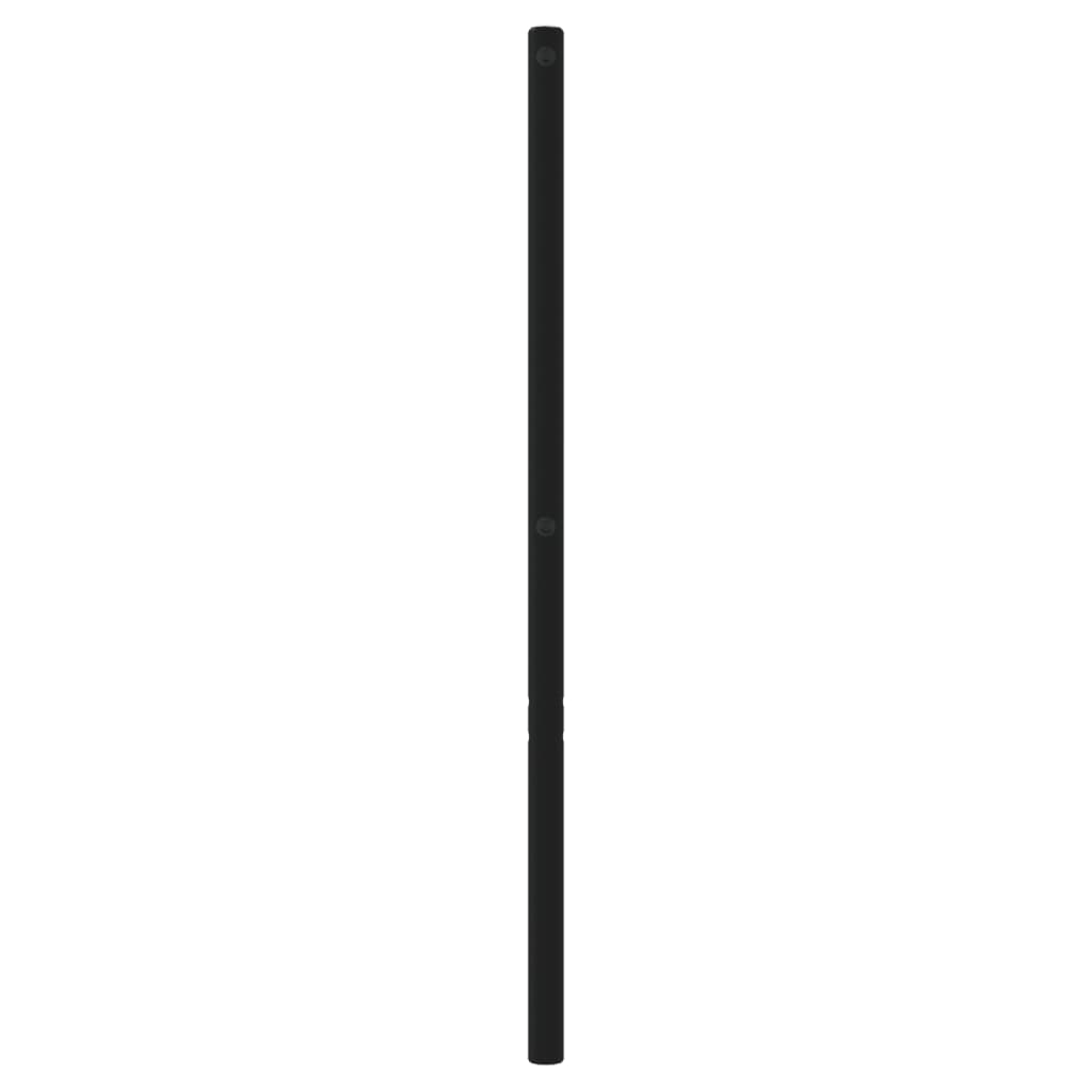 vidaXL Метална табла за глава, черна, 193 см
