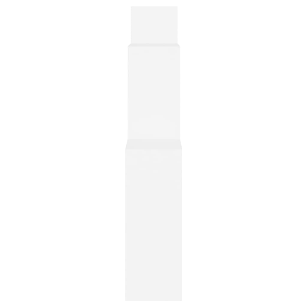 vidaXL Стенен кубичен рафт, бял, 80x15x78,5 см, ПДЧ
