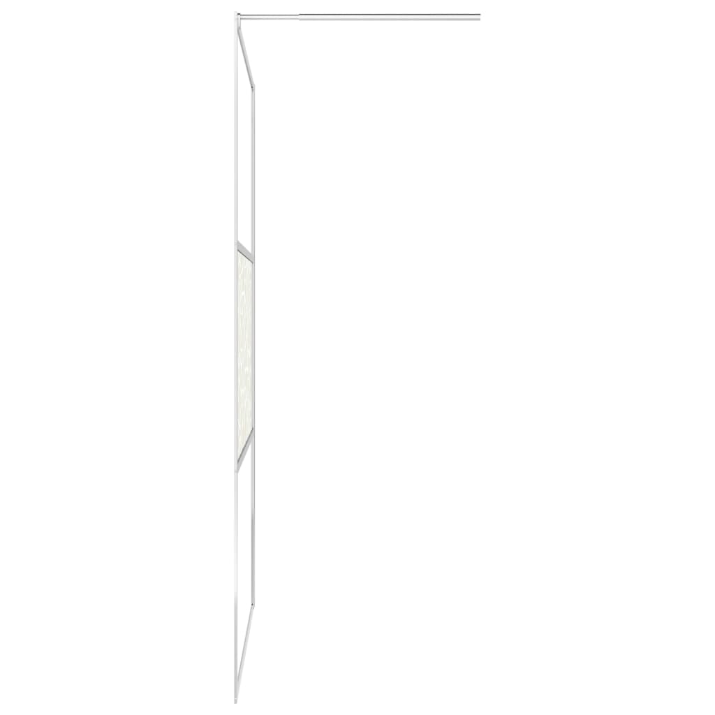 vidaXL Стена за душ, ESG стъкло с дизайн на камъни, 140x195 см