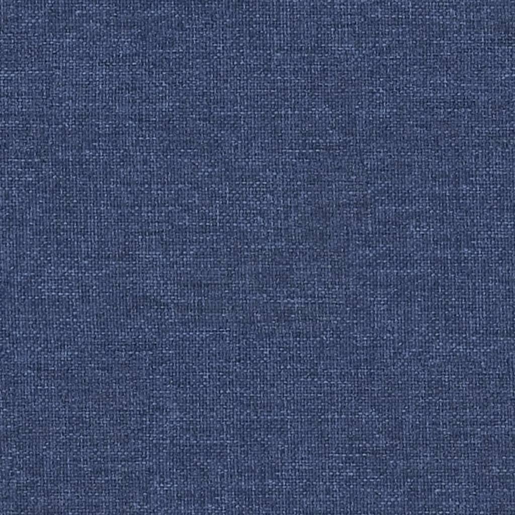vidaXL Табуретка, синя, 60x60x36 см, текстил и изкуствена кожа