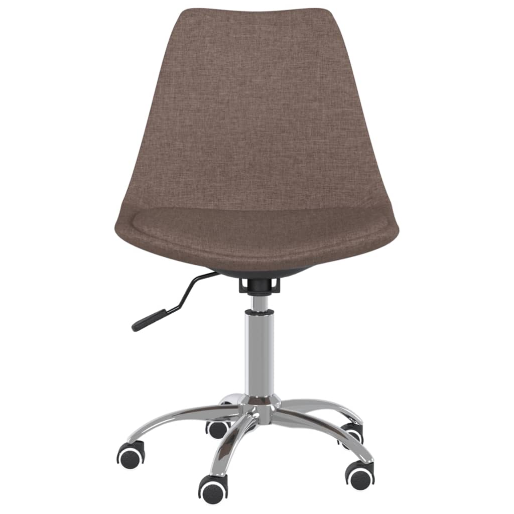 vidaXL Въртящи се трапезни столове, 2 бр, таупе, текстил