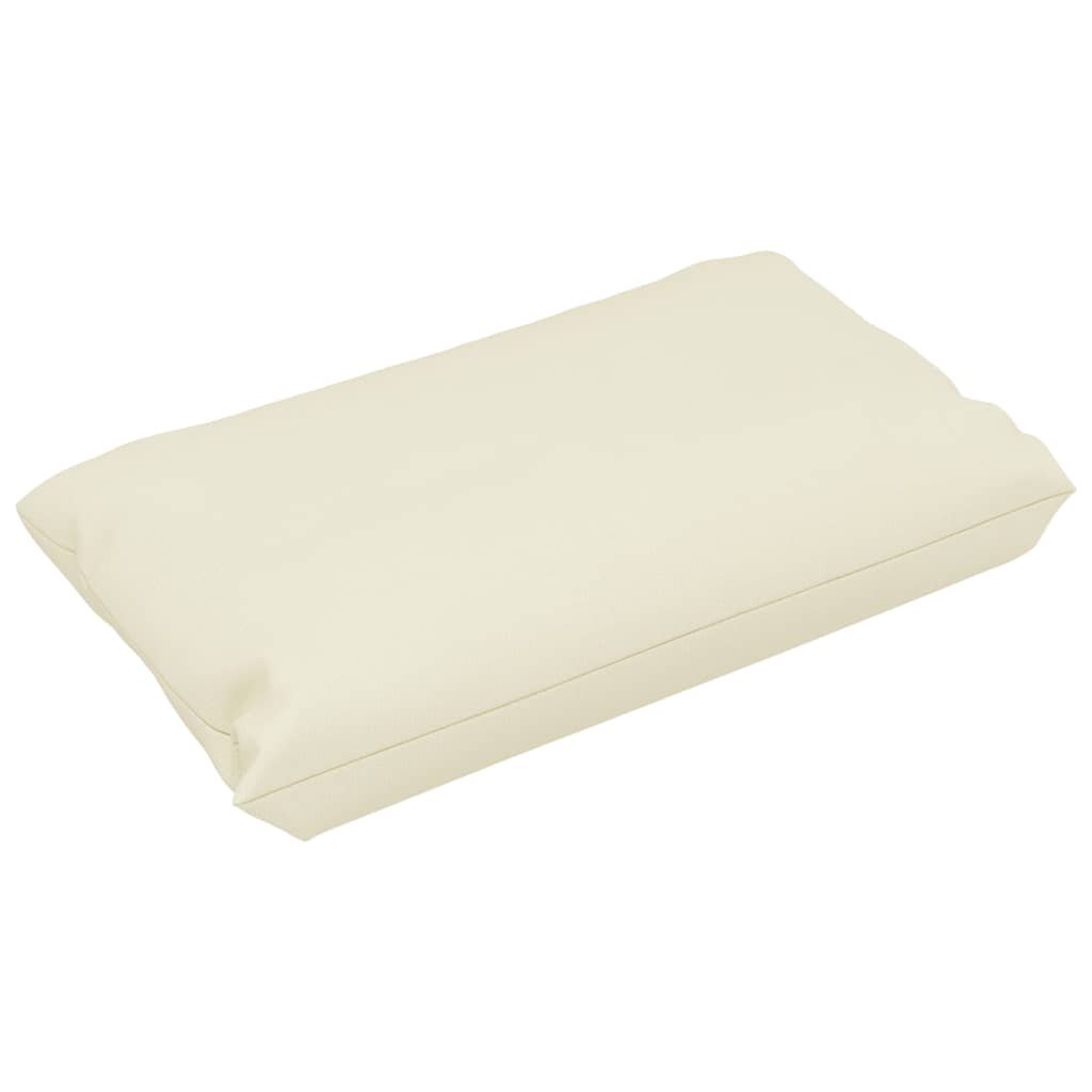 vidaXL Палетни възглавници за диван, 3 бр, кремави, текстил