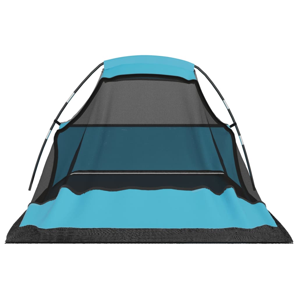 vidaXL Палатка за къмпинг, 317x240x100 см, синя