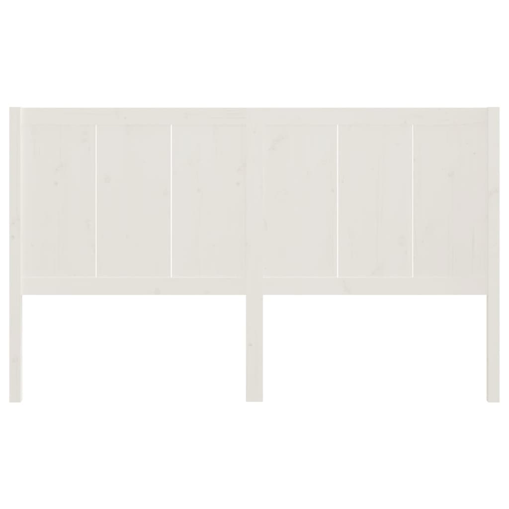 vidaXL Горна табла за легло, бяла, 155,5x4x100 см, бор масив