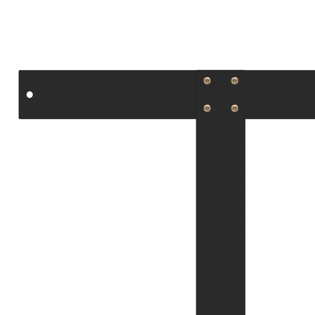 vidaXL Облегалка за палетен диван, черна, 110 см, желязо