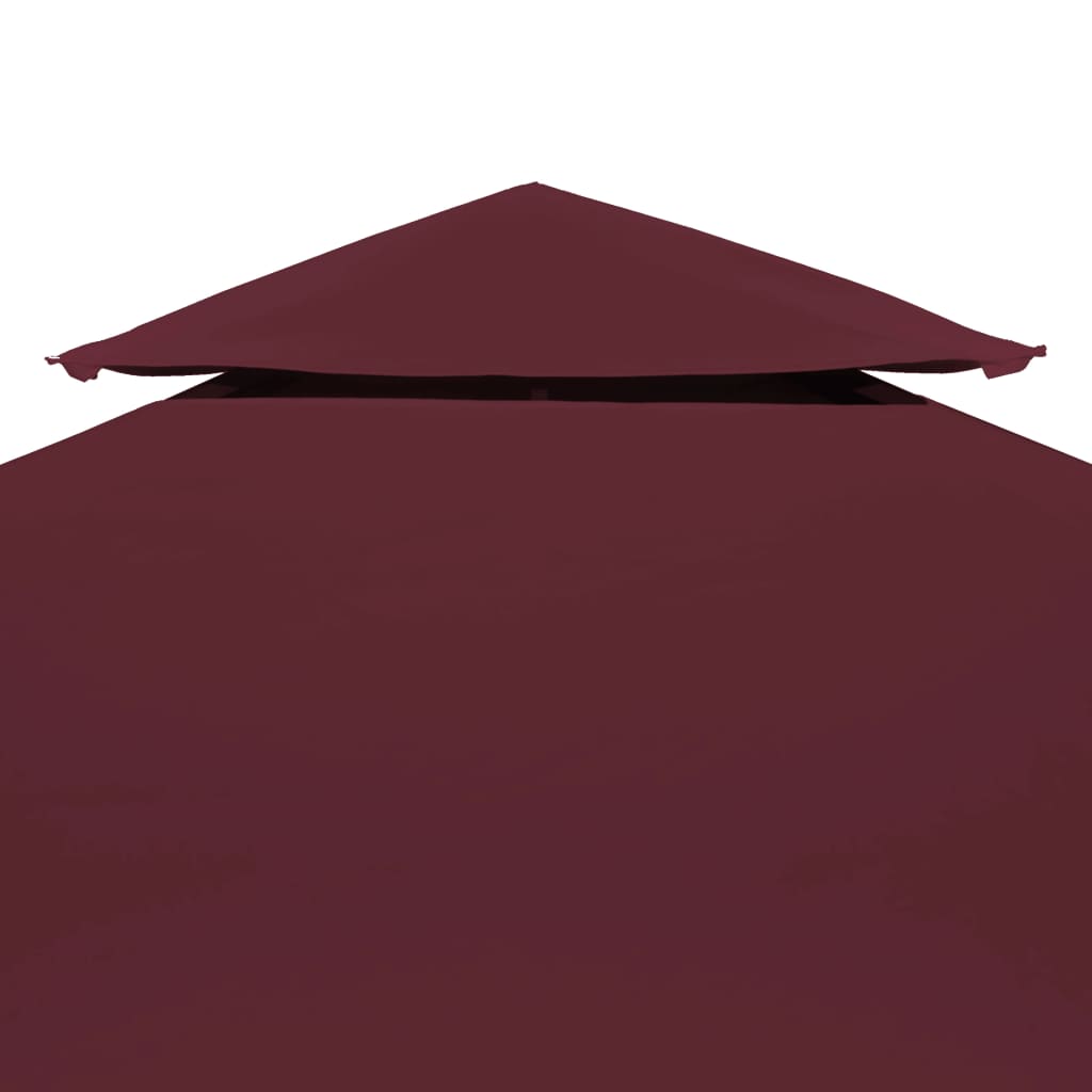 vidaXL Двоен покрив за шатра, 310 г/м², 3x3 м, бордо