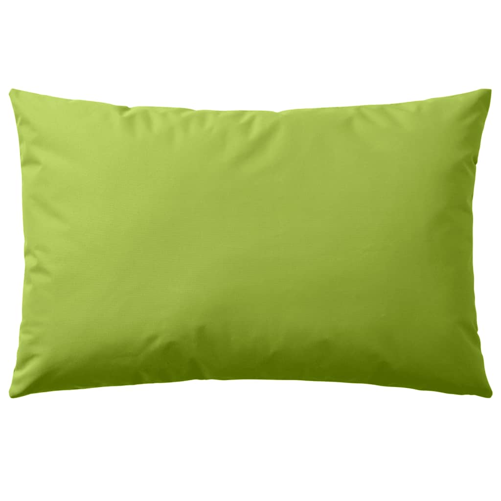 vidaXL Градински възглавници, 2 бр, 60x40 см, ябълково зелени