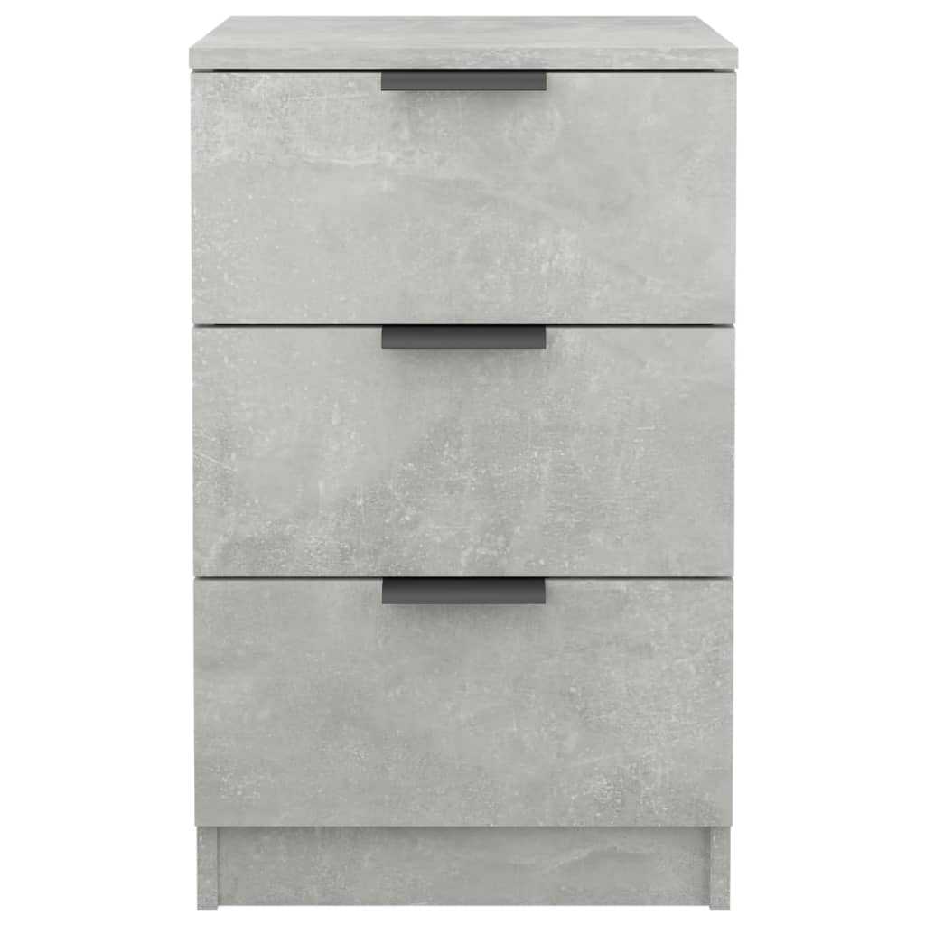 vidaXL Нощно шкафче, бетонно сиво, 40x36x65 см