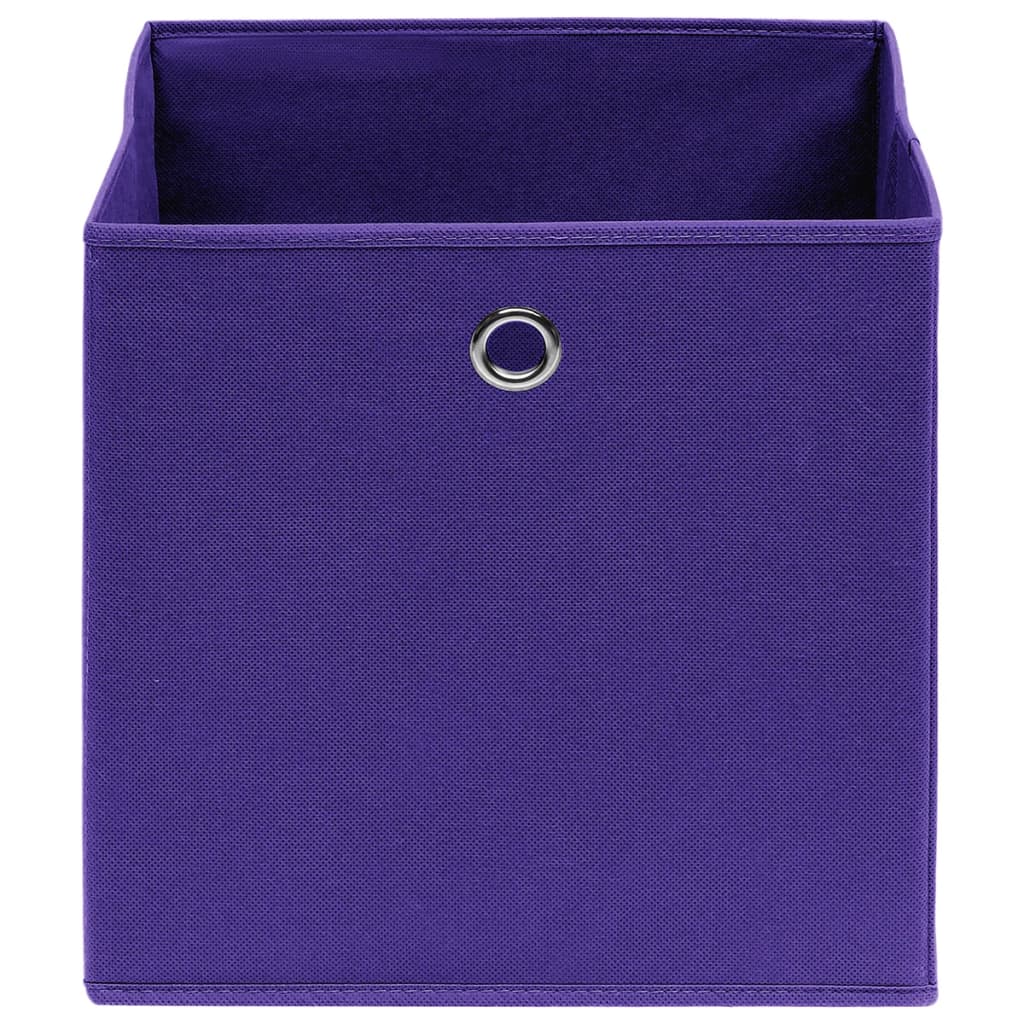 325211 vidaXL Storage Boxes 4 pcs Non-woven Fabric 28x28x28 cm Purple