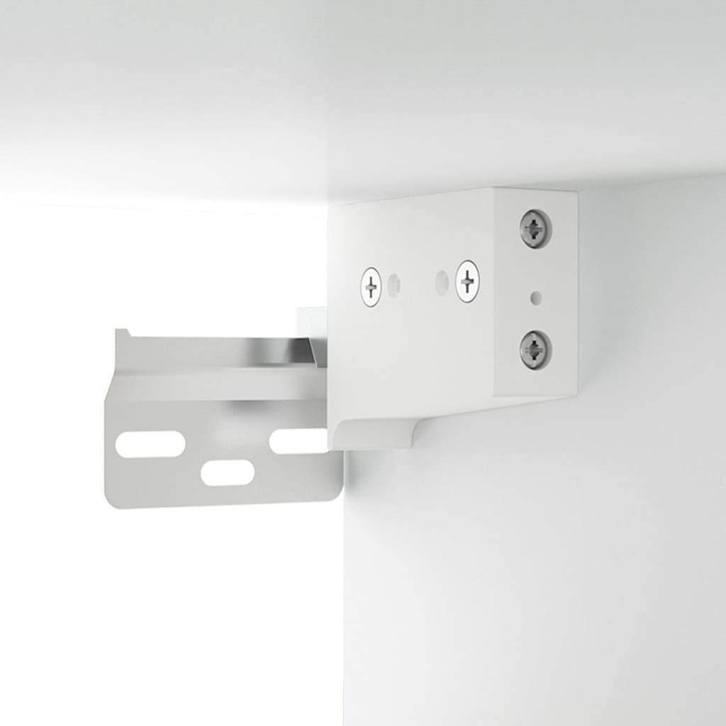 vidaXL Нощно шкафче за стенен монтаж, бяло, 50x36x47 см