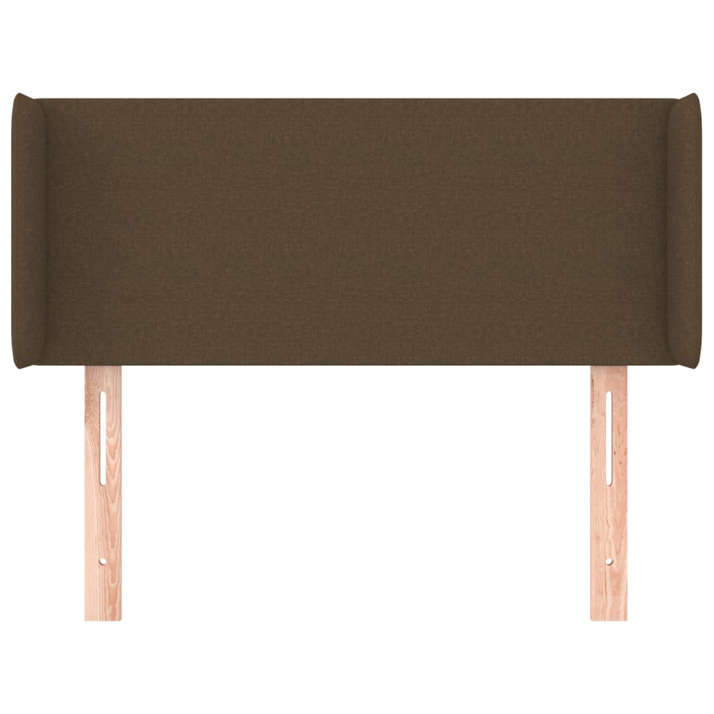 vidaXL Горна табла за легло, тъмнокафява, 93 x 16 x 78/88 см, плат