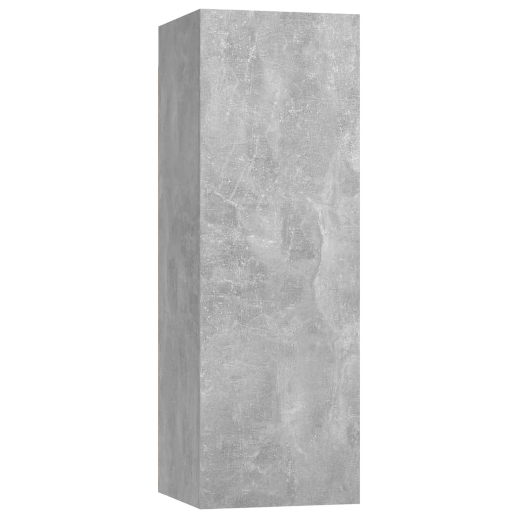 vidaXL ТВ шкафове, 4 бр, бетонно сиви, 30,5x30x90 см, ПДЧ