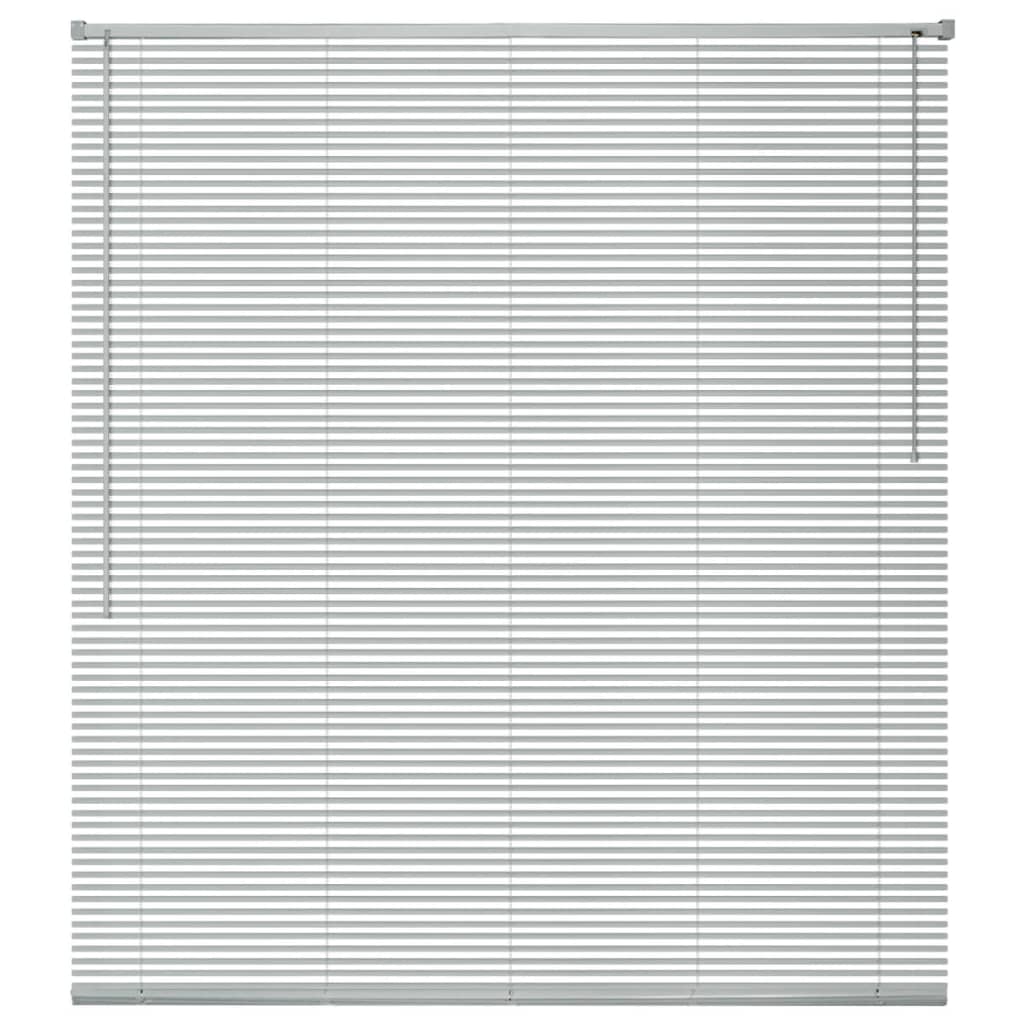 vidaXL Алуминиеви щори за прозорци, 140x220 см, сребристи