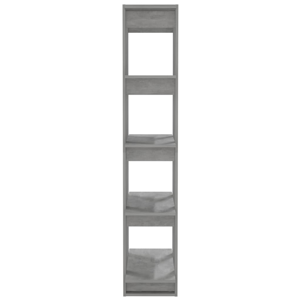 vidaXL Библиотека/разделител за стая, бетонно сива, 80x30x160 см, ПДЧ