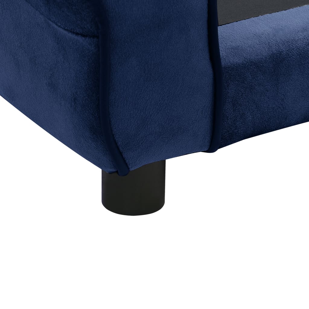 vidaXL Кучешки диван, син, 72x45x30 см, плюш