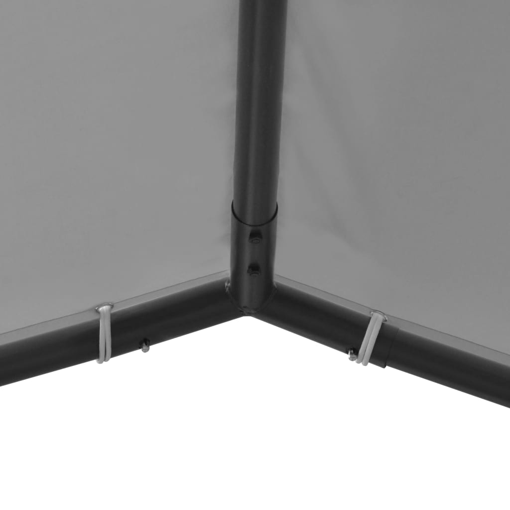 vidaXL Градинска шатра, стомана, 400x400x260 см, антрацит