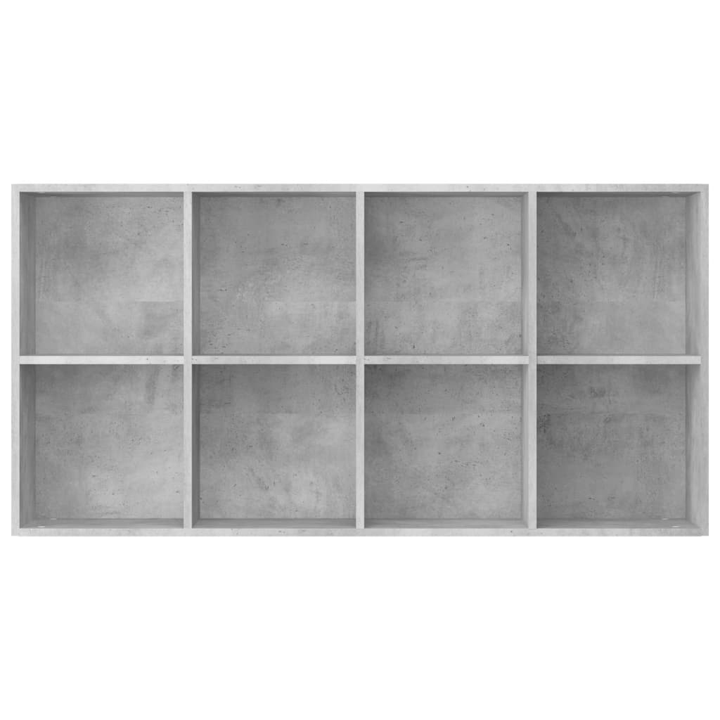 vidaXL Библиотека/бюфет, бетонно сива, 66x30x130 см, ПДЧ