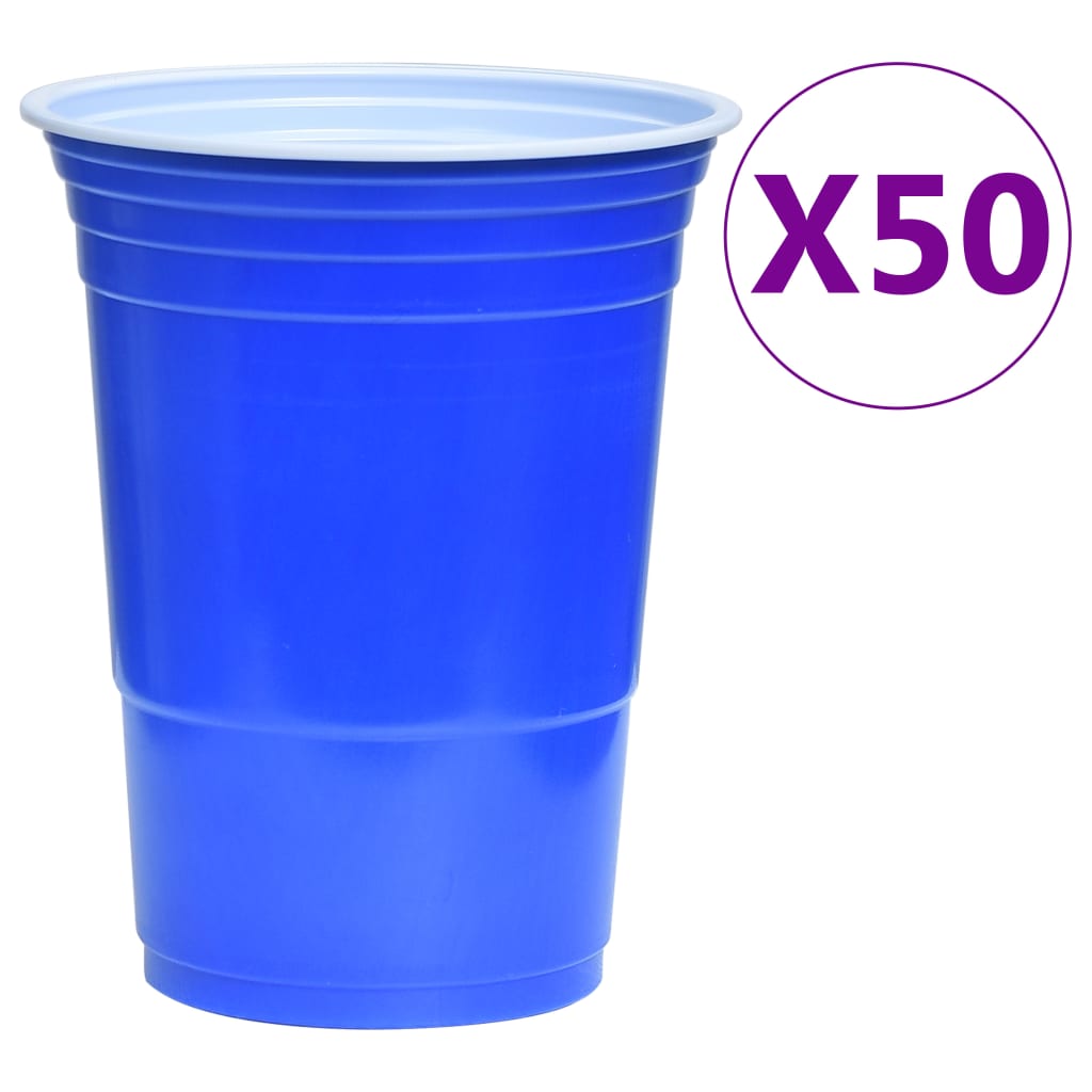 vidaXL Сгъваема маса за бира понг с чаши и топки 240 см