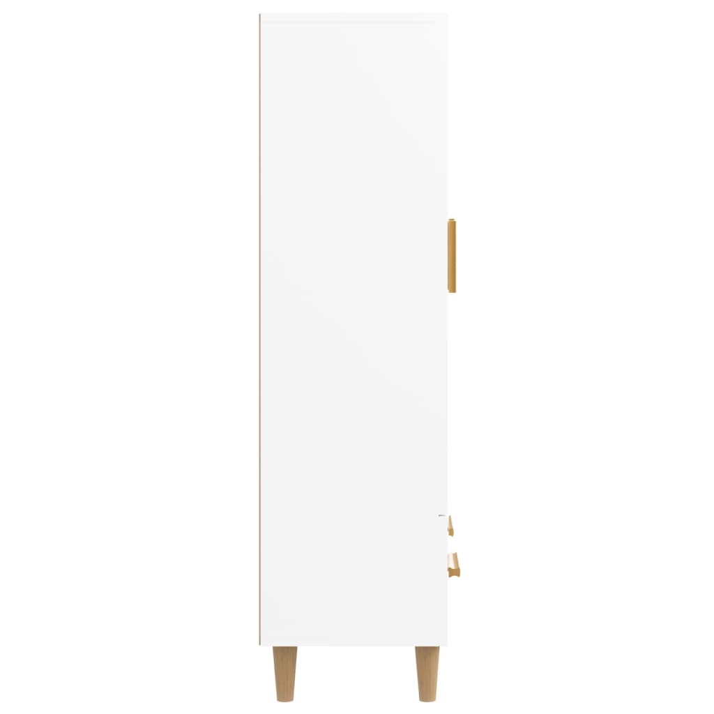 vidaXL Висок шкаф, бял, 70x31x115 см, инженерно дърво