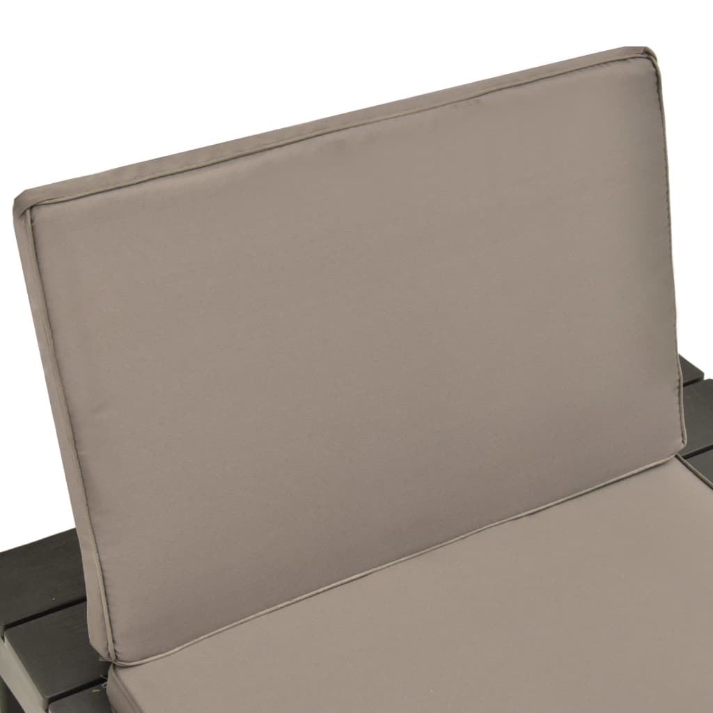 vidaXL Градински лаундж столове с възглавници 2 бр пластмаса антрацит