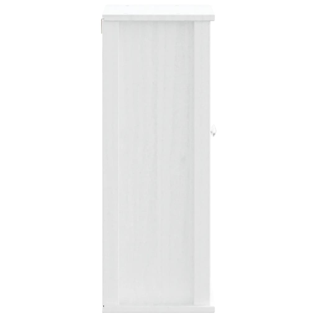 vidaXL Шкаф за баня "BERG", бял, 40x27x71,5 см, бор масив