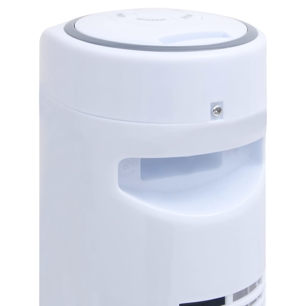 vidaXL Колонен вентилатор с дистанционно и таймер, Φ24x80 см, бял