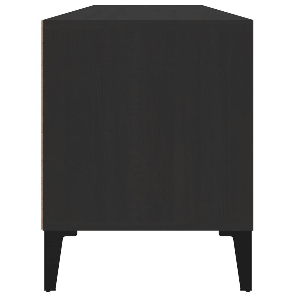 vidaXL ТВ шкаф, черен, 100x34,5x44,5 см, инженерно дърво