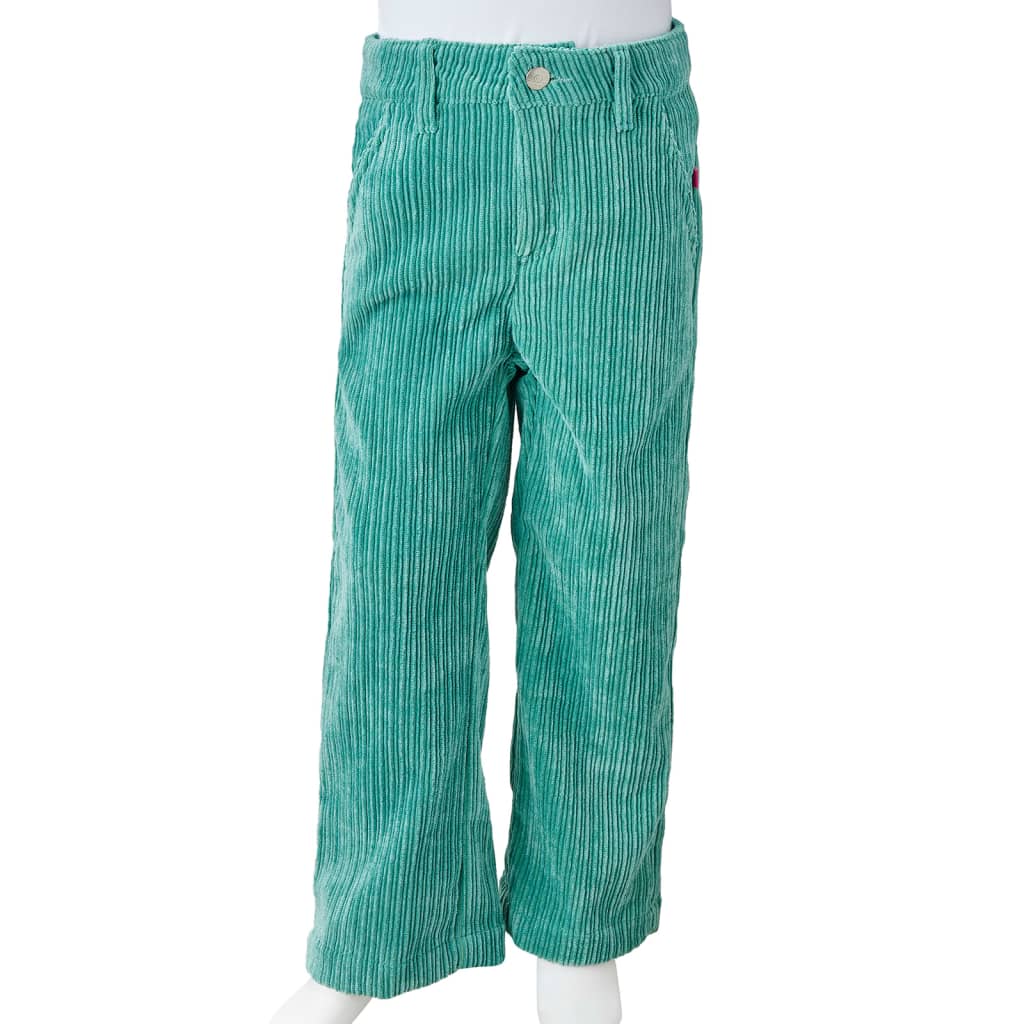 Детски панталон, кадифе, мента зелено, 92