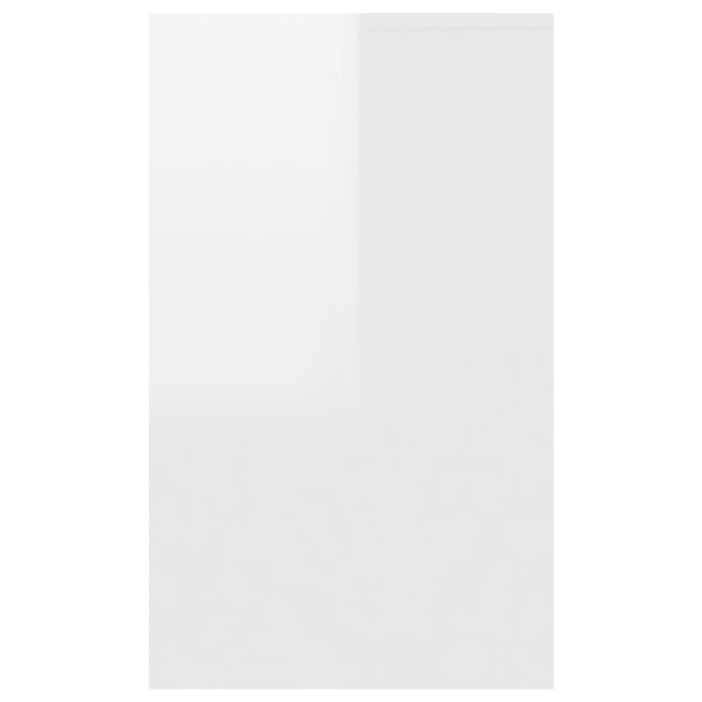 vidaXL Бюфет с 3 чекмеджета, бял гланц, 120x41x75 см, ПДЧ