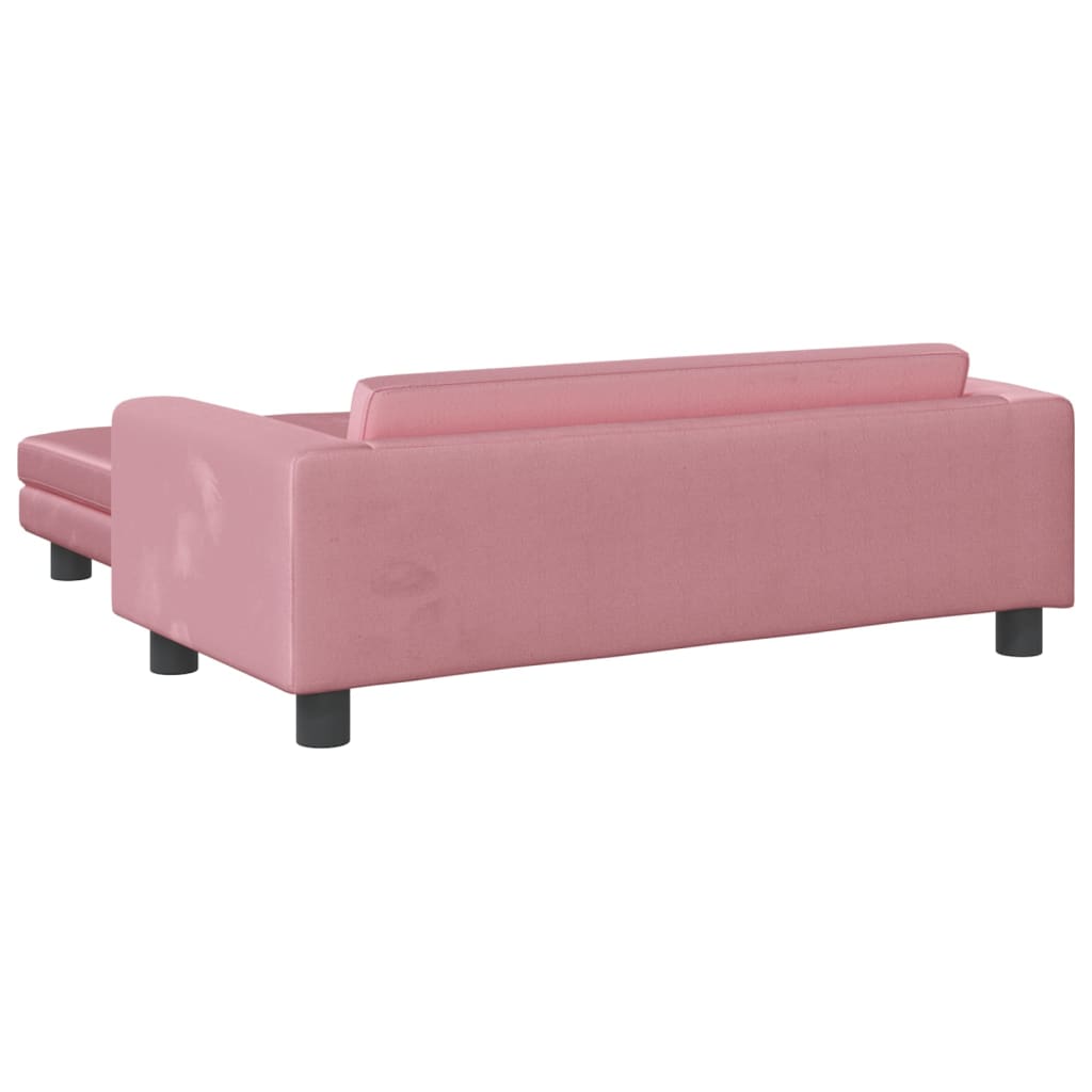 vidaXL Кучешко легло с разширение розово 100x50x30 см кадифе