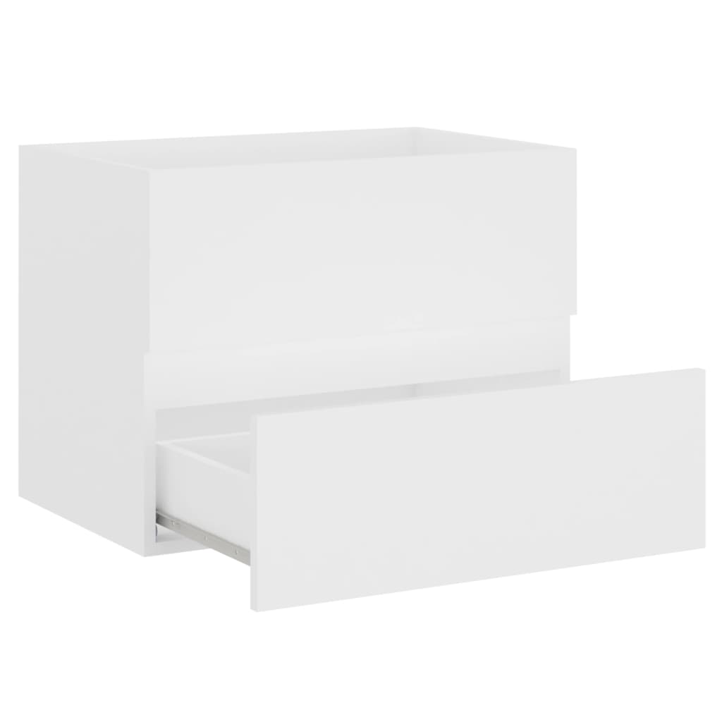vidaXL Долен шкаф за мивка, бял, 60x38,5x45 см, ПДЧ
