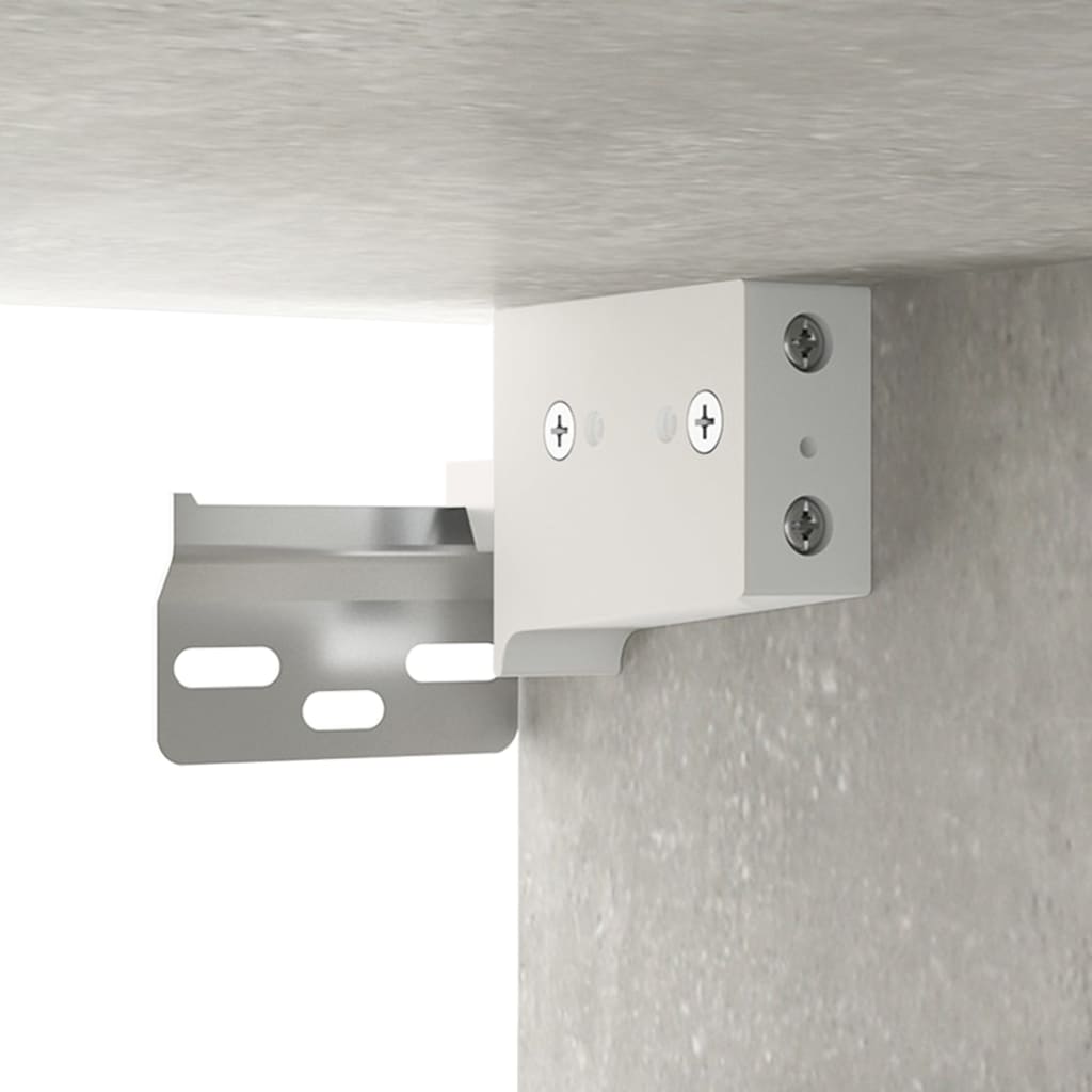 vidaXL Комплект шкафове за баня от2 части бетонно сив инженерно дърво