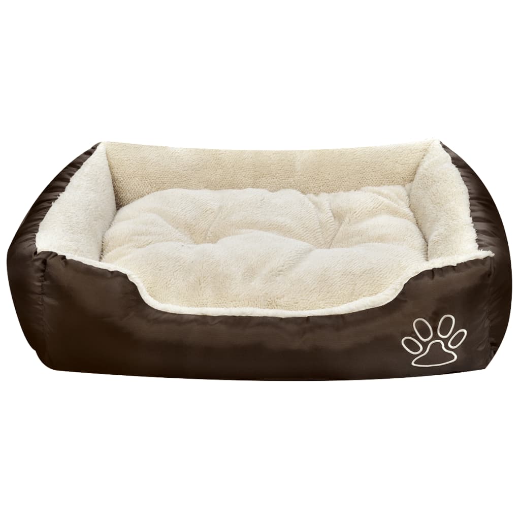 vidaXL Топло кучешко легло с подплатена възглавница, размер S