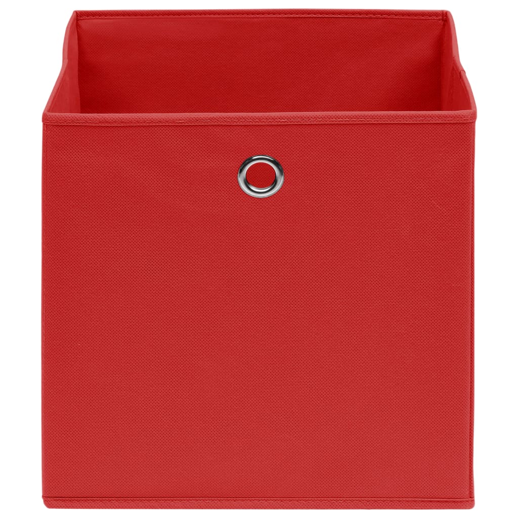 vidaXL Кутии за съхранение 4 бр нетъкан текстил 28x28x28 см червени