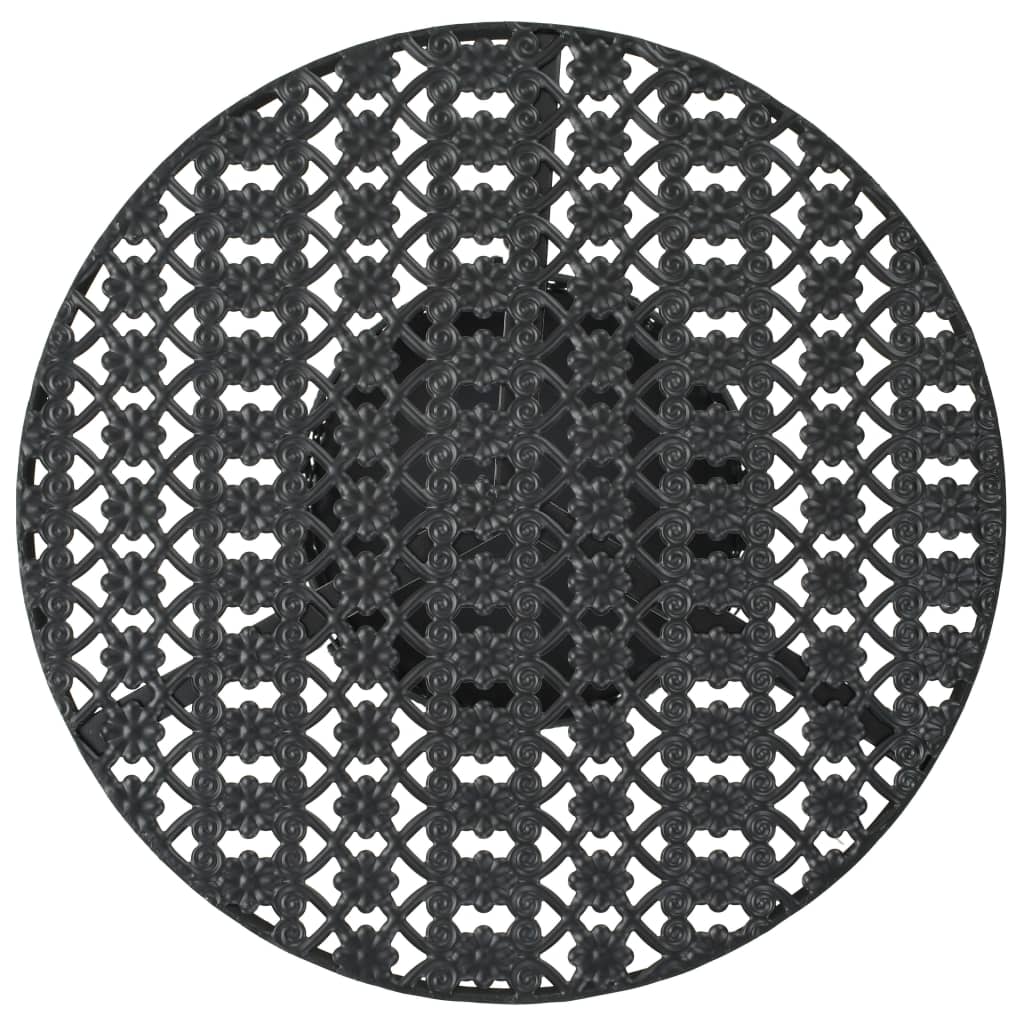 vidaXL Бистро маса, черна, 40x70 см, метал