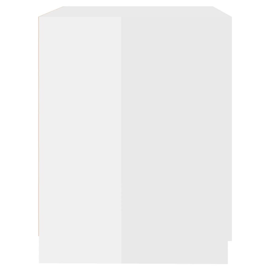 vidaXL Шкаф за пералня, бял гланц, 71x71,5x91,5 см