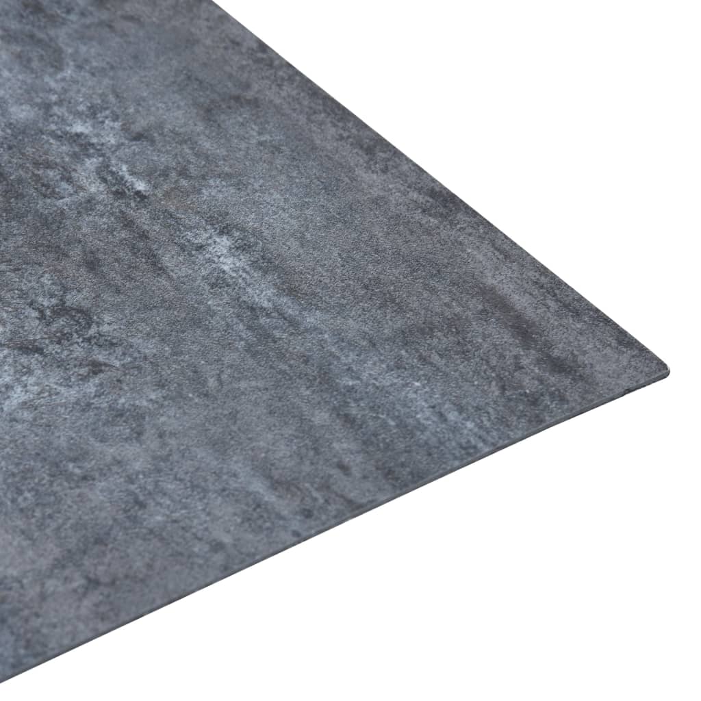 vidaXL Самозалепващи подови дъски, 5,11 м², PVC, сив мрамор