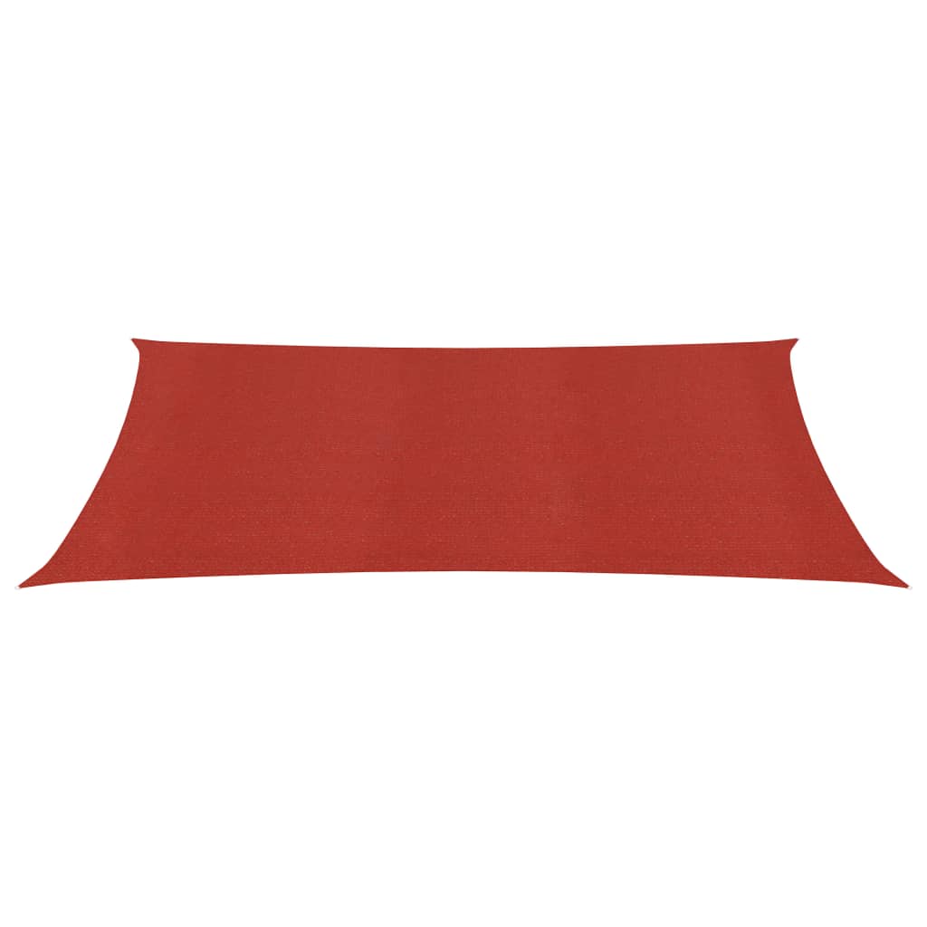vidaXL Платно-сенник, 160 г/м², червено, 3x5 м, HDPE