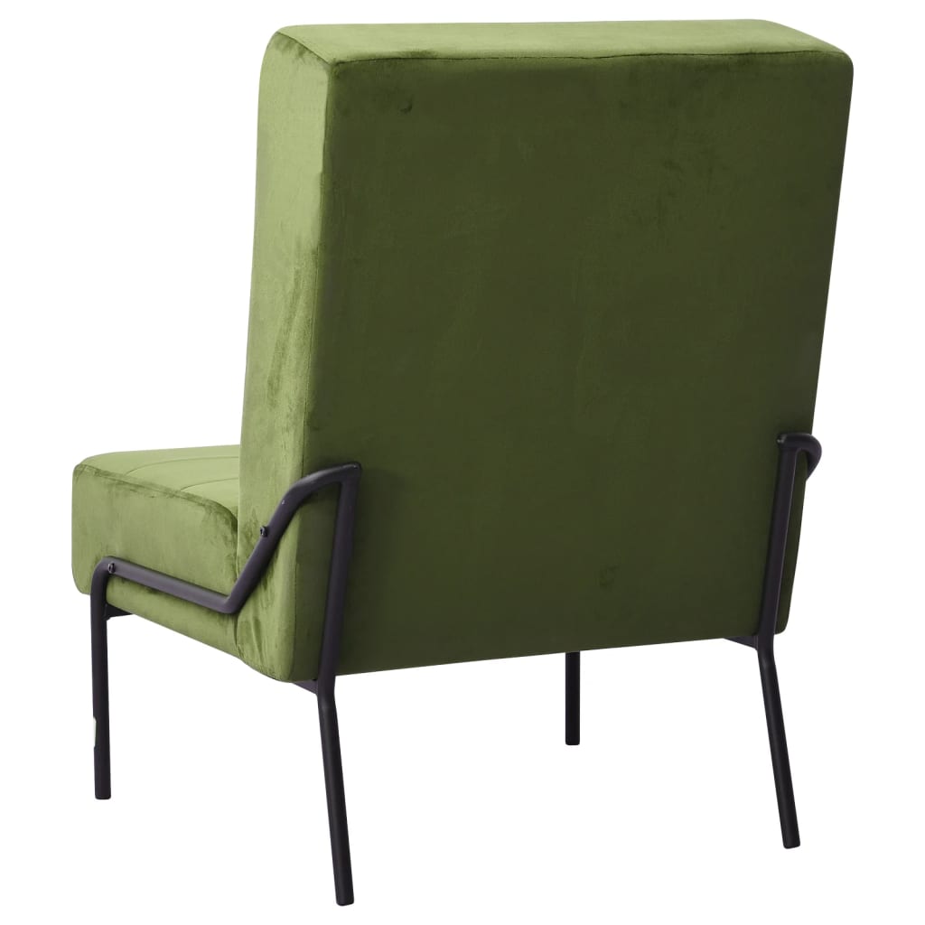vidaXL Стол за релаксация, 65x79x87 см, светлозелен, кадифе