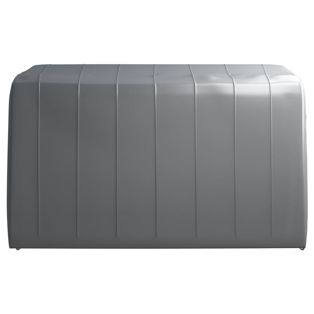 vidaXL Палатка за съхранение, 370x370 см, стомана, сива
